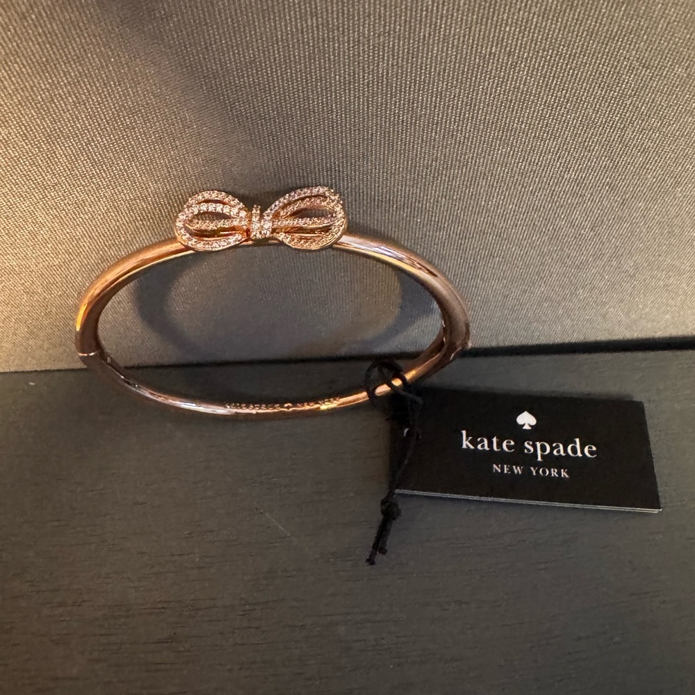 Kate Spade Rose Gold Bow Bangle - Picture 3 of 5